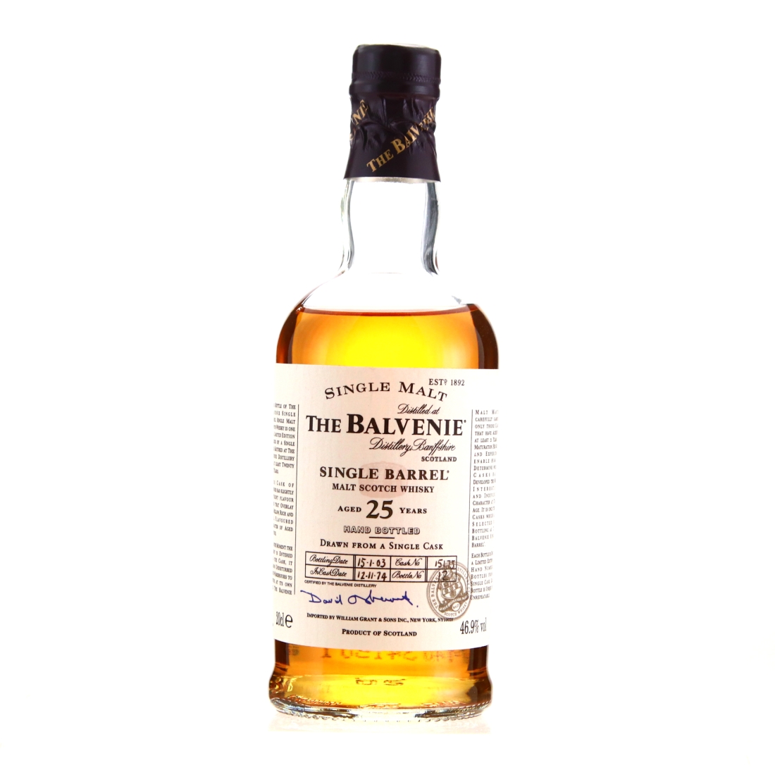 Balvenie 1974 Single Barrel 25 Year Old #15175 20cl