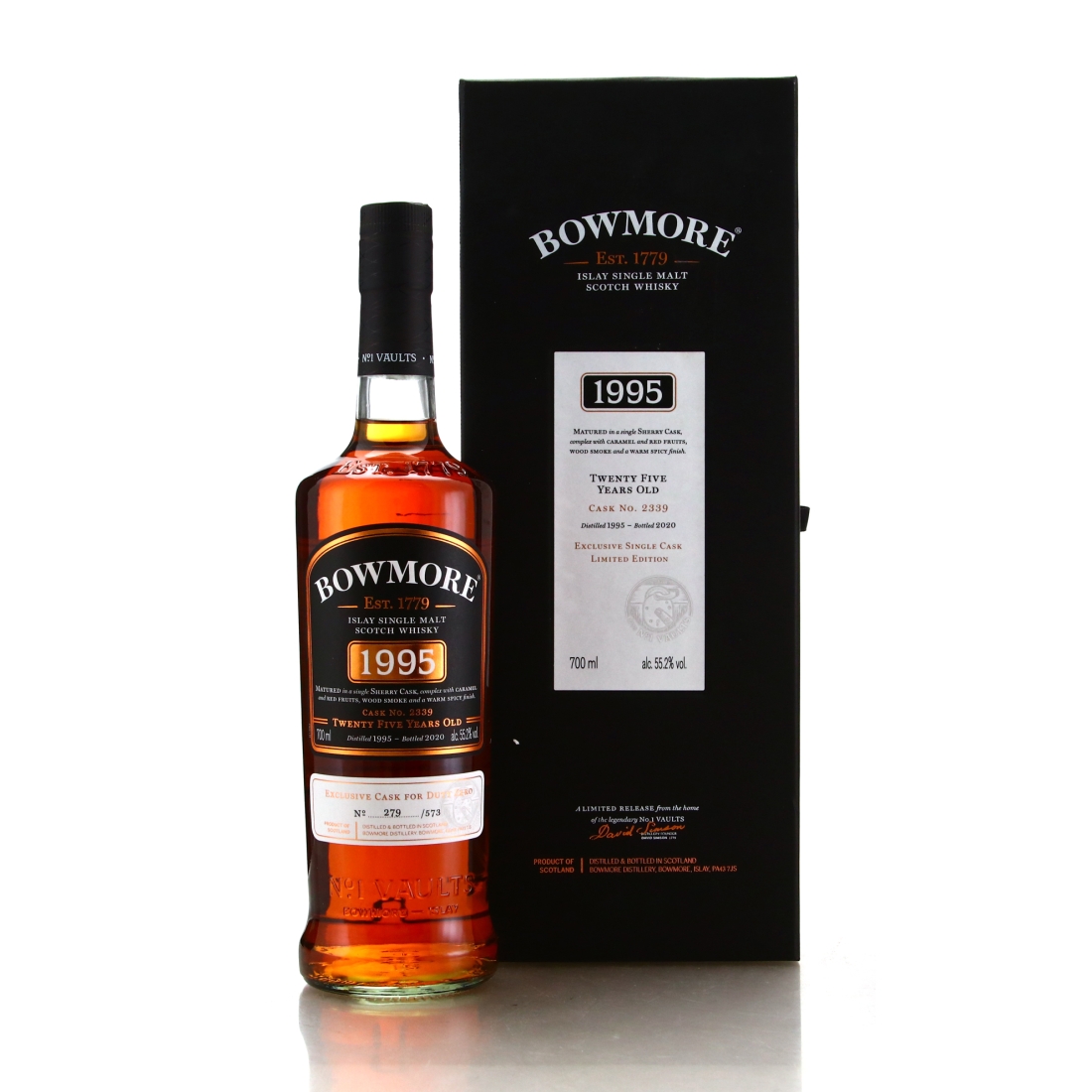 Bowmore 1995 Single Sherry Cask 25 Year Old #2339 / Duty Zero