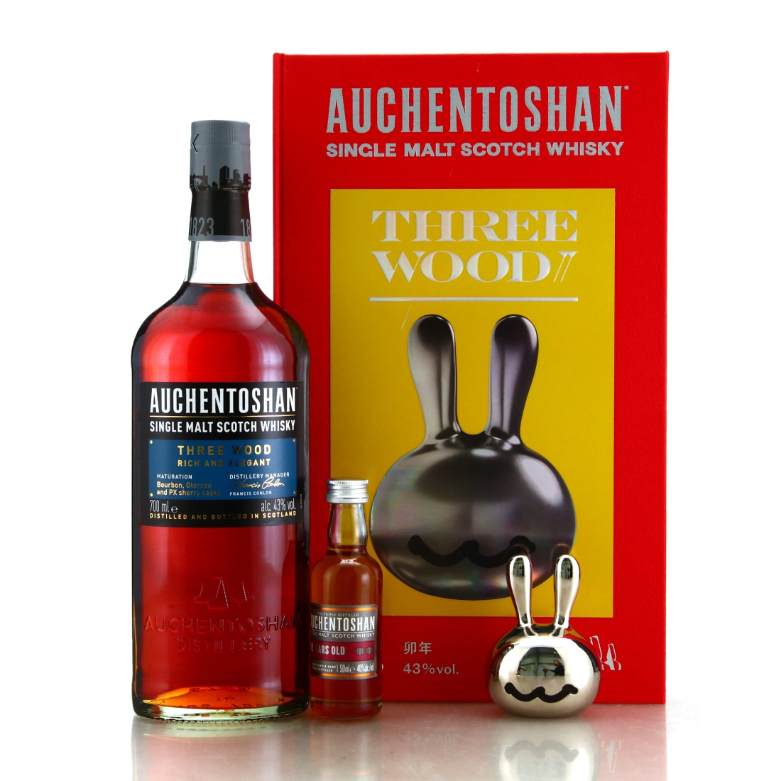 Auchentoshan Three Wood Gift Pack / Year of the Rabbit