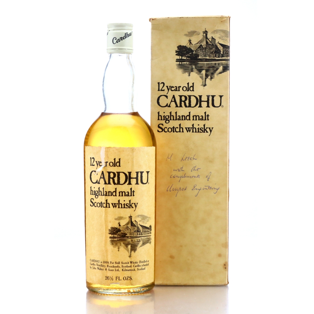 Cardhu 12 Year Old John Walker and Sons 1970s
