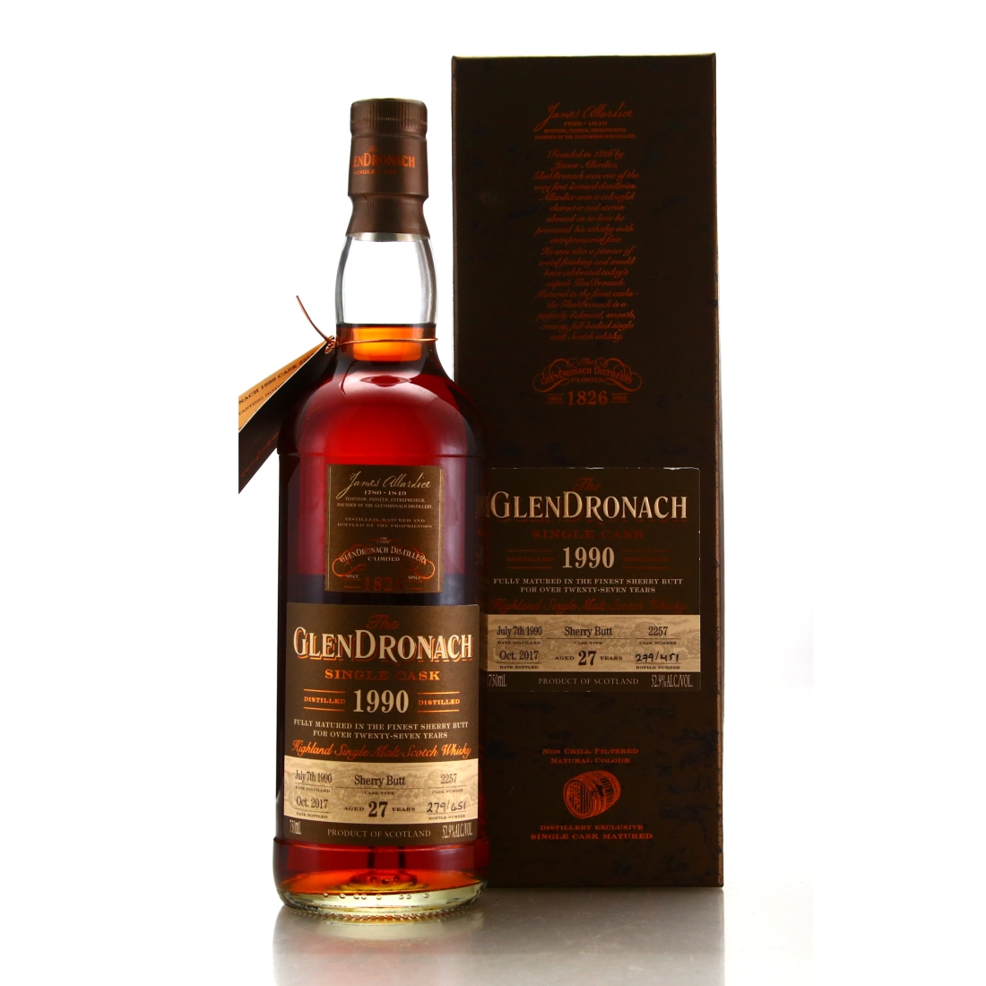 Glendronach 1990 Single Sherry Cask 27 Year Old #2257 75cl / US Import