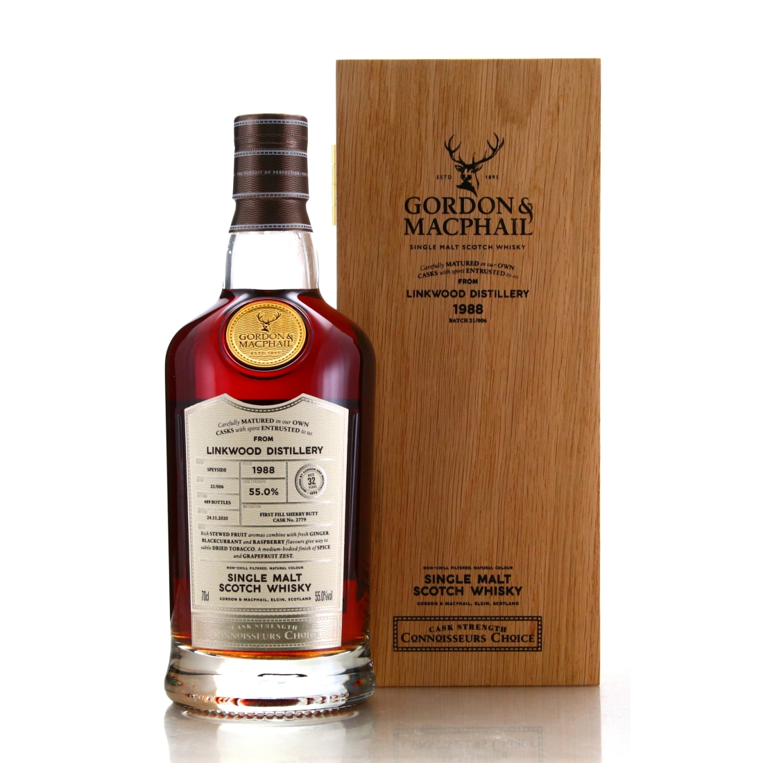 Linkwood 1988 Gordon and MacPhail 32 Year Old Batch #21/006