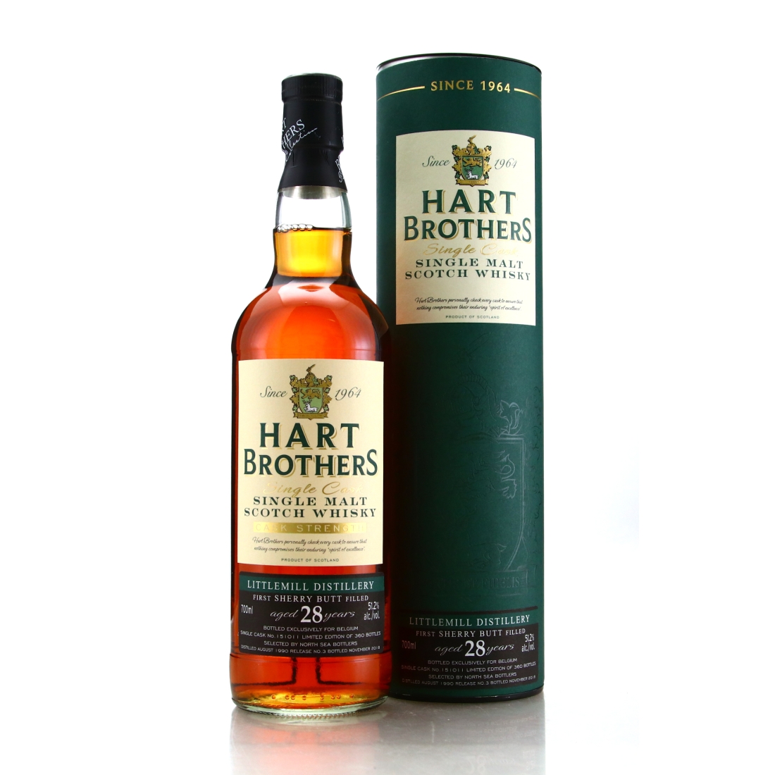 Littlemill 1990 Hart Brothers 28 Year Old / North Sea Bottlers