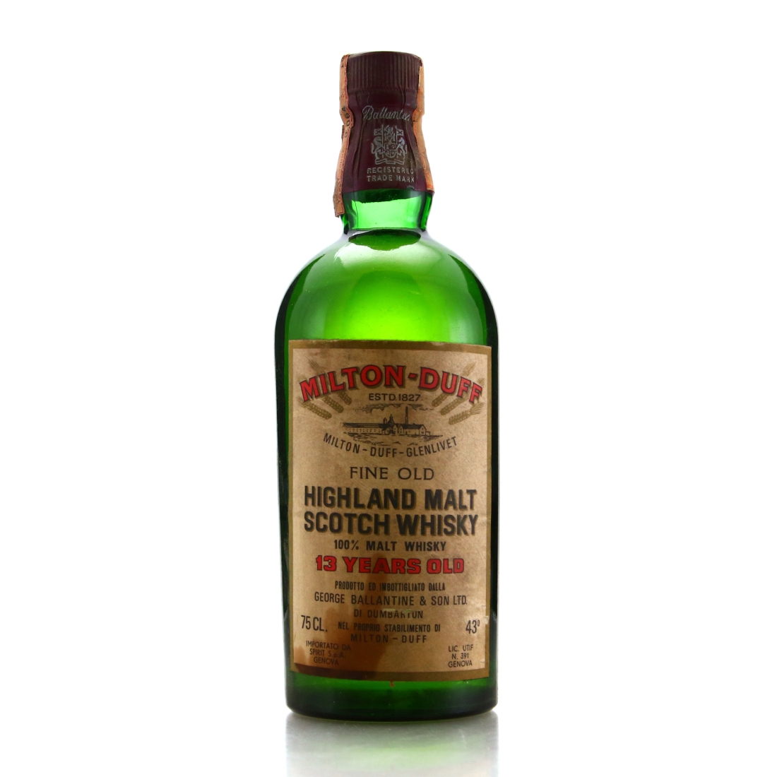 Miltonduff 13 Year Old 1970s / Spirit Import