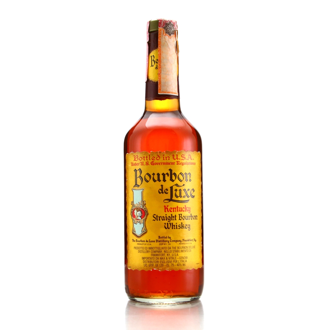 Bourbon de Luxe Kentucky Straight Bourbon 1980s / Wax & Vitale Import