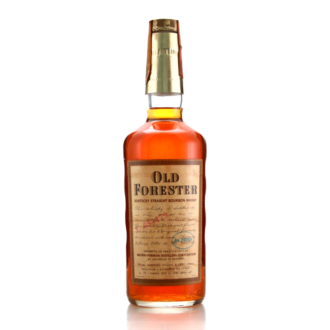 Old Forester Kentucky Straight Bourbon circa 1969 / Amerigo Sagna Import