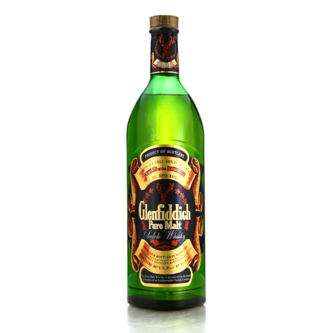 Glenfiddich Pure Malt 1 Litre 1970s