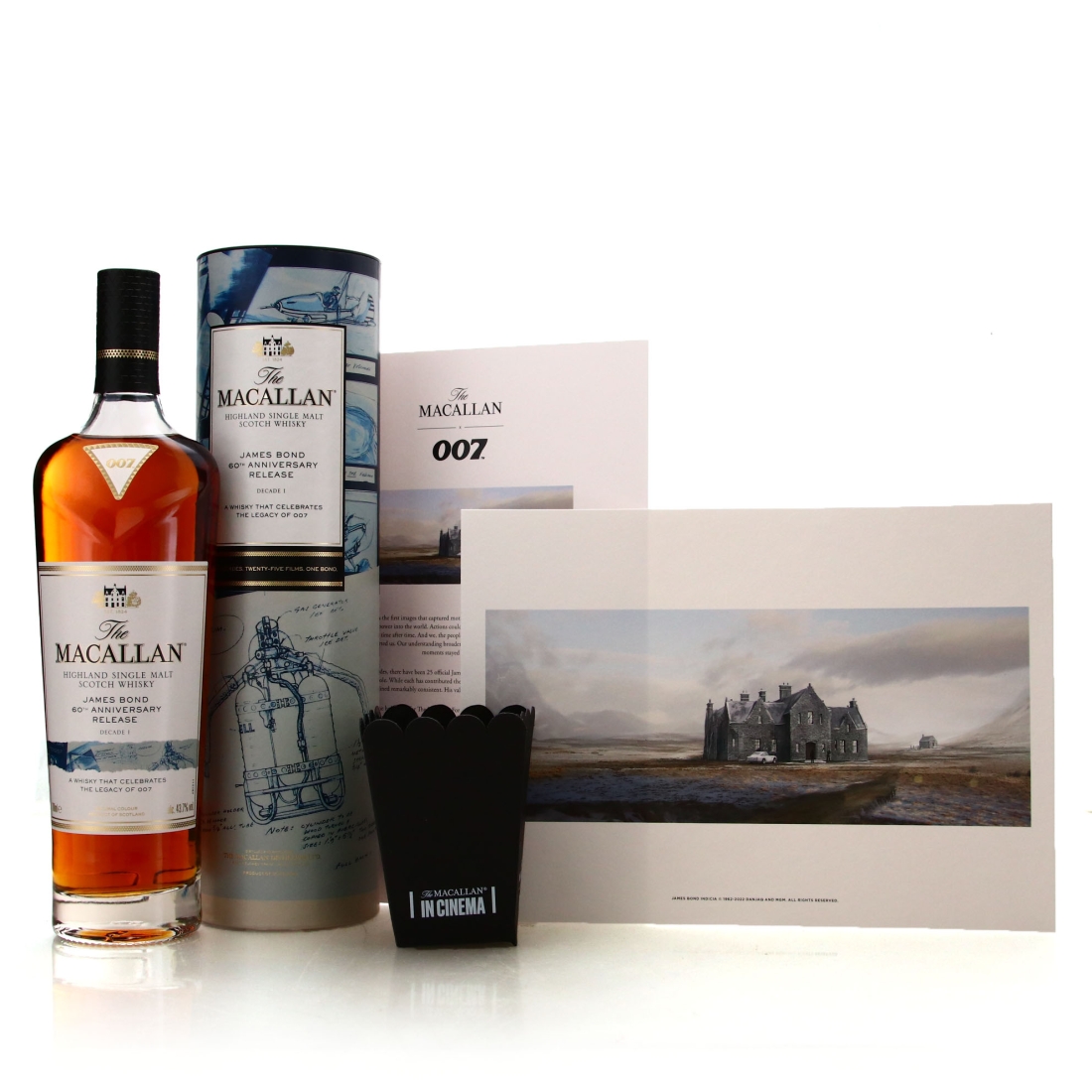 Macallan James Bond 60th Anniversary Release / Decade 1 with Print