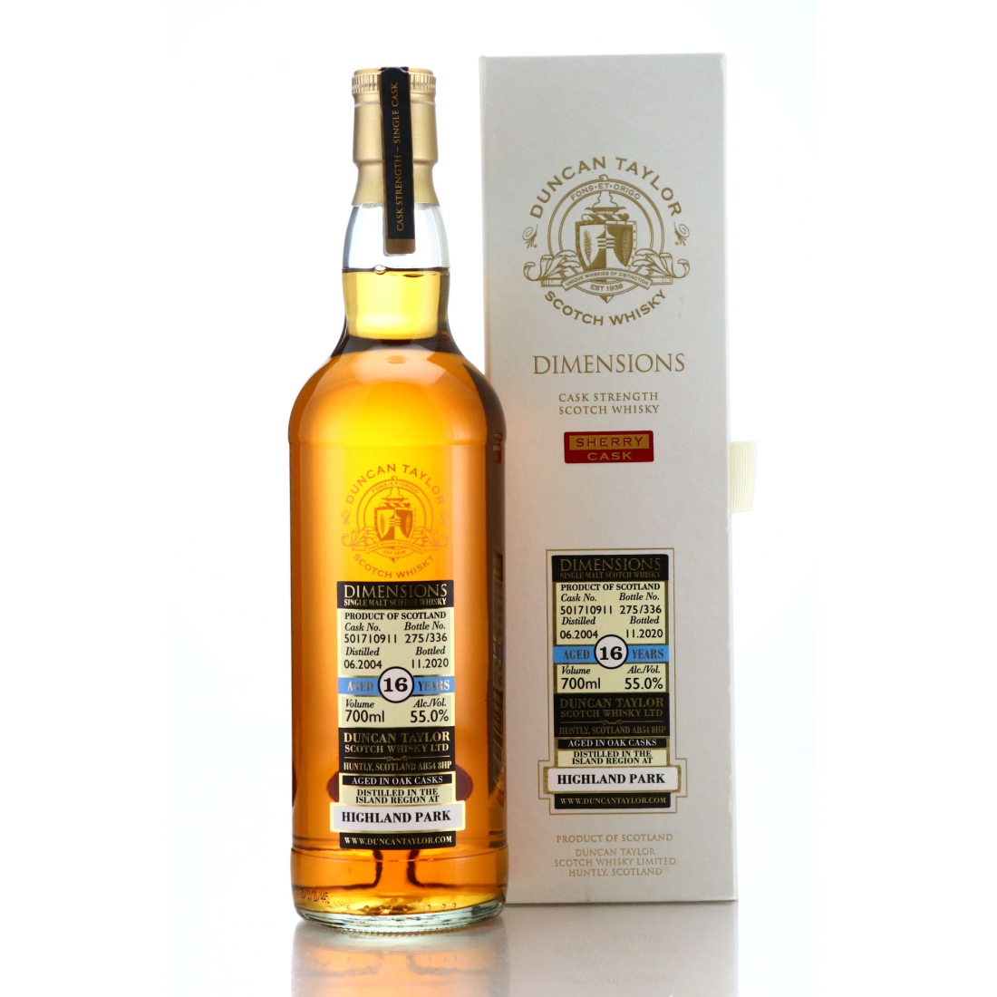 Highland Park 2004 Duncan Taylor 16 Year Old Dimensions