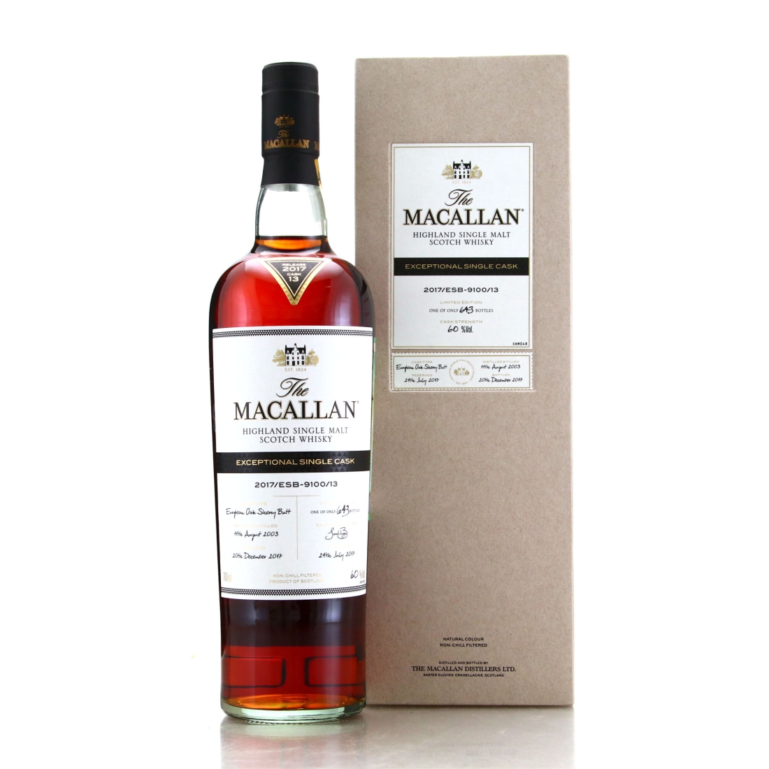 Macallan 2003 Exceptional Cask #9100-13 / 2017 Release