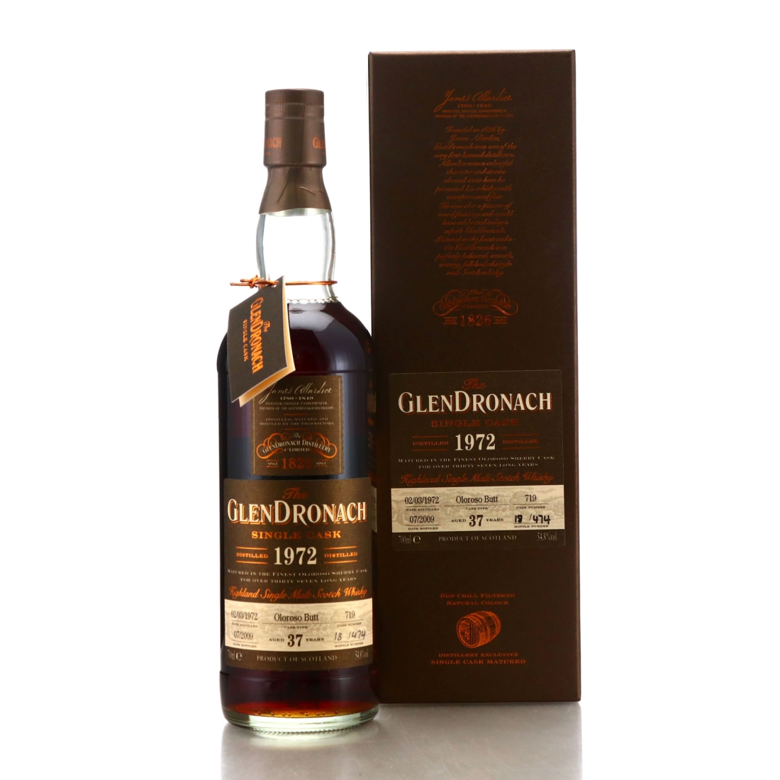 Glendronach 1972 Single Oloroso Cask 37 Year Old #719 / Batch 1