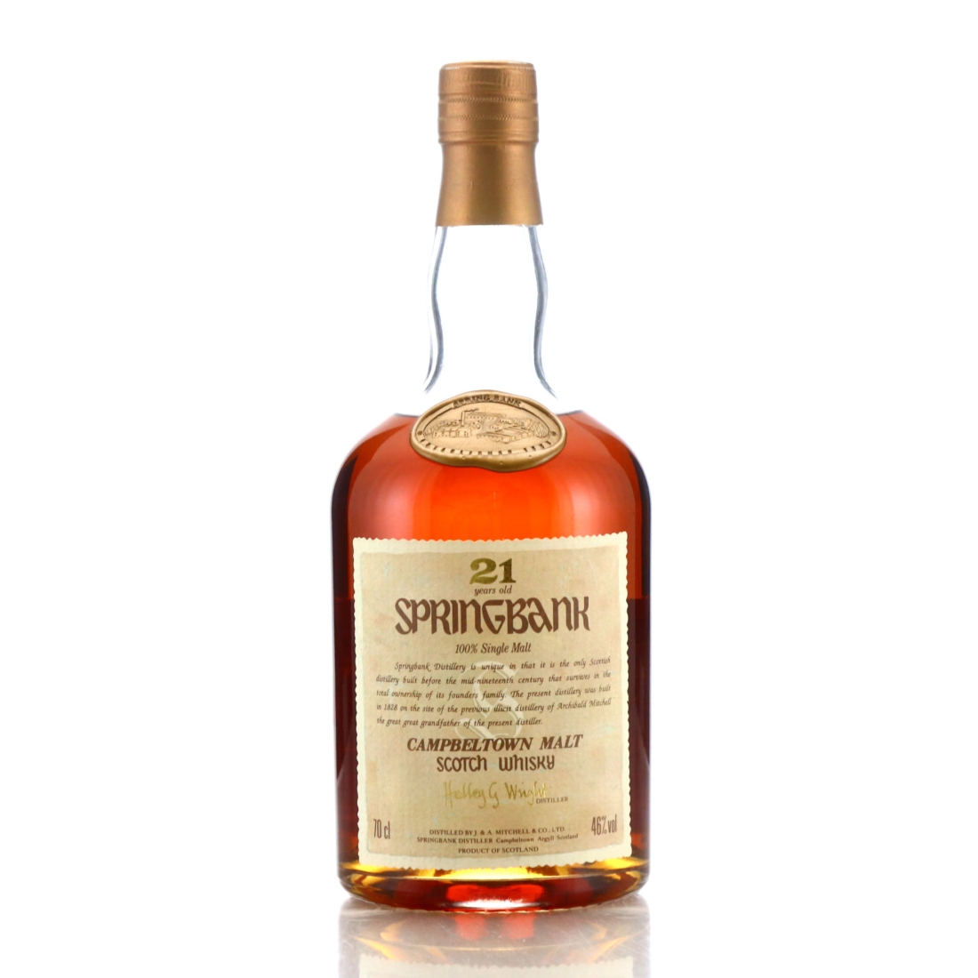 Springbank 21 Year Old Hedley G. Wright 