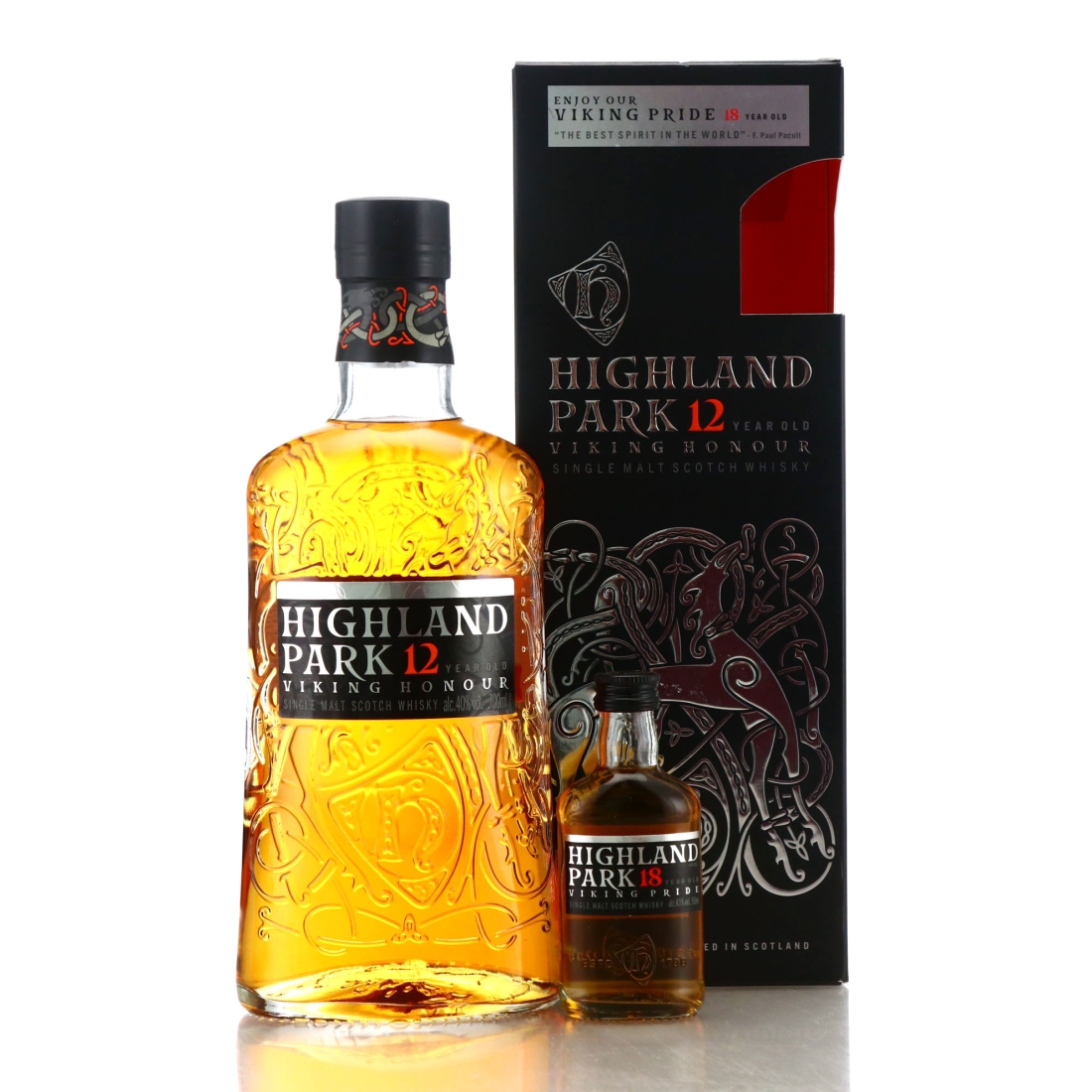 Highland Park 12 Year Old Viking Honour 70cl with Miniature