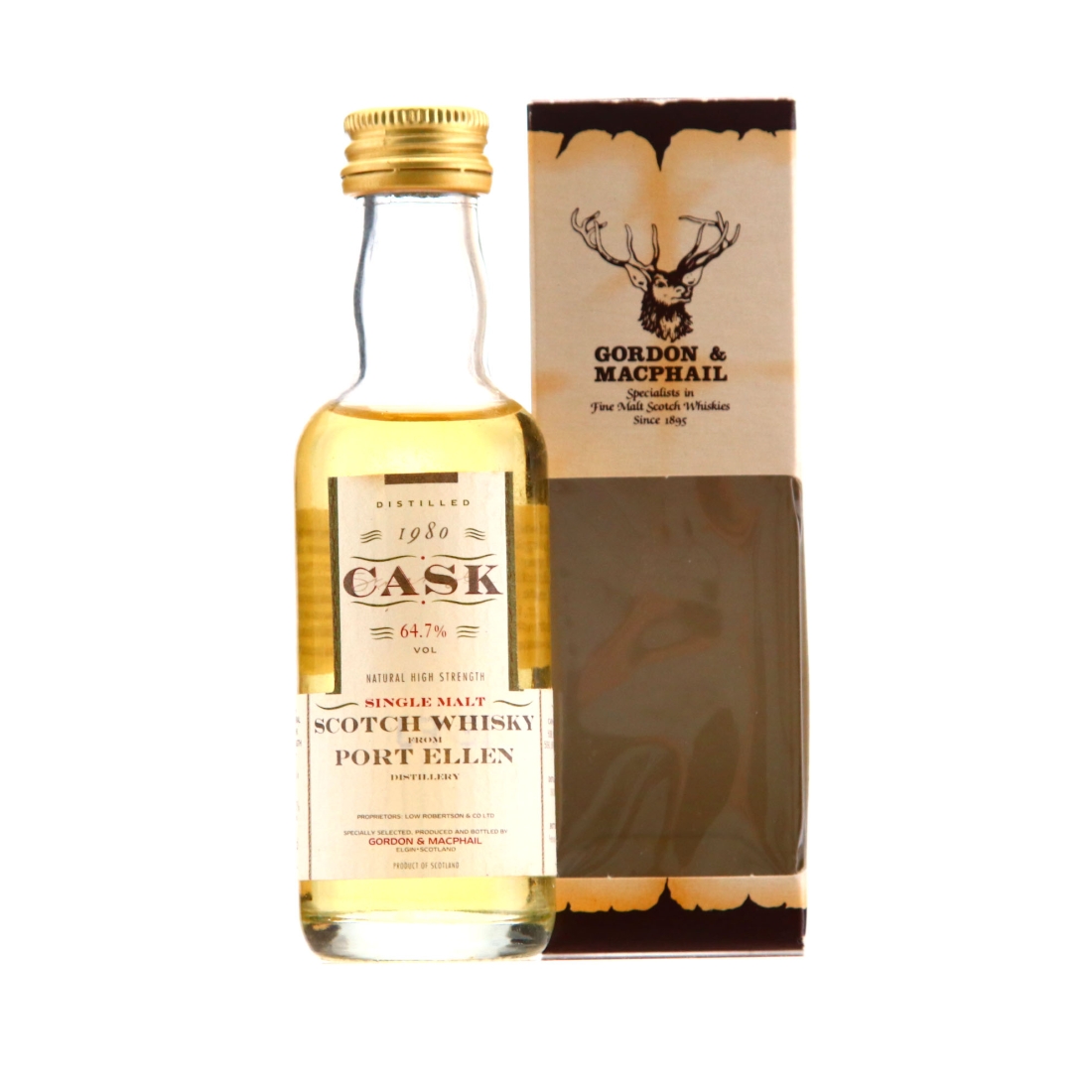 Port Ellen 1980 Gordon and MacPhail Cask Strength Miniature
