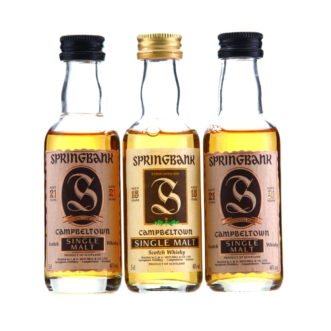 Springbank Miniatures x 3