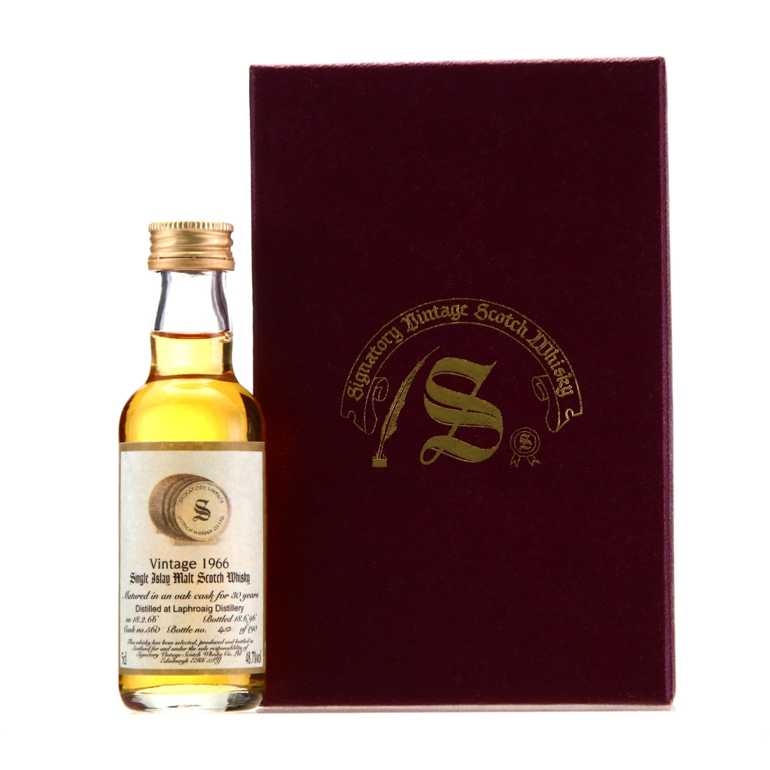 Laphroaig 1966 Signatory Vintage 30 Year Old Miniature