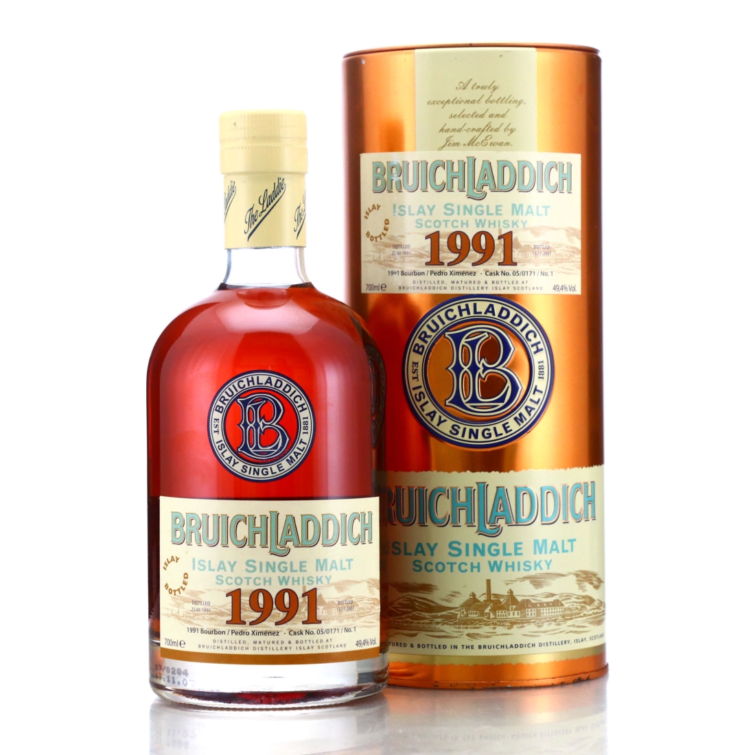 Bruichladdich 1991 Bourbon and PX Cask /  Hanseatische Weinhandelsgesellschaft