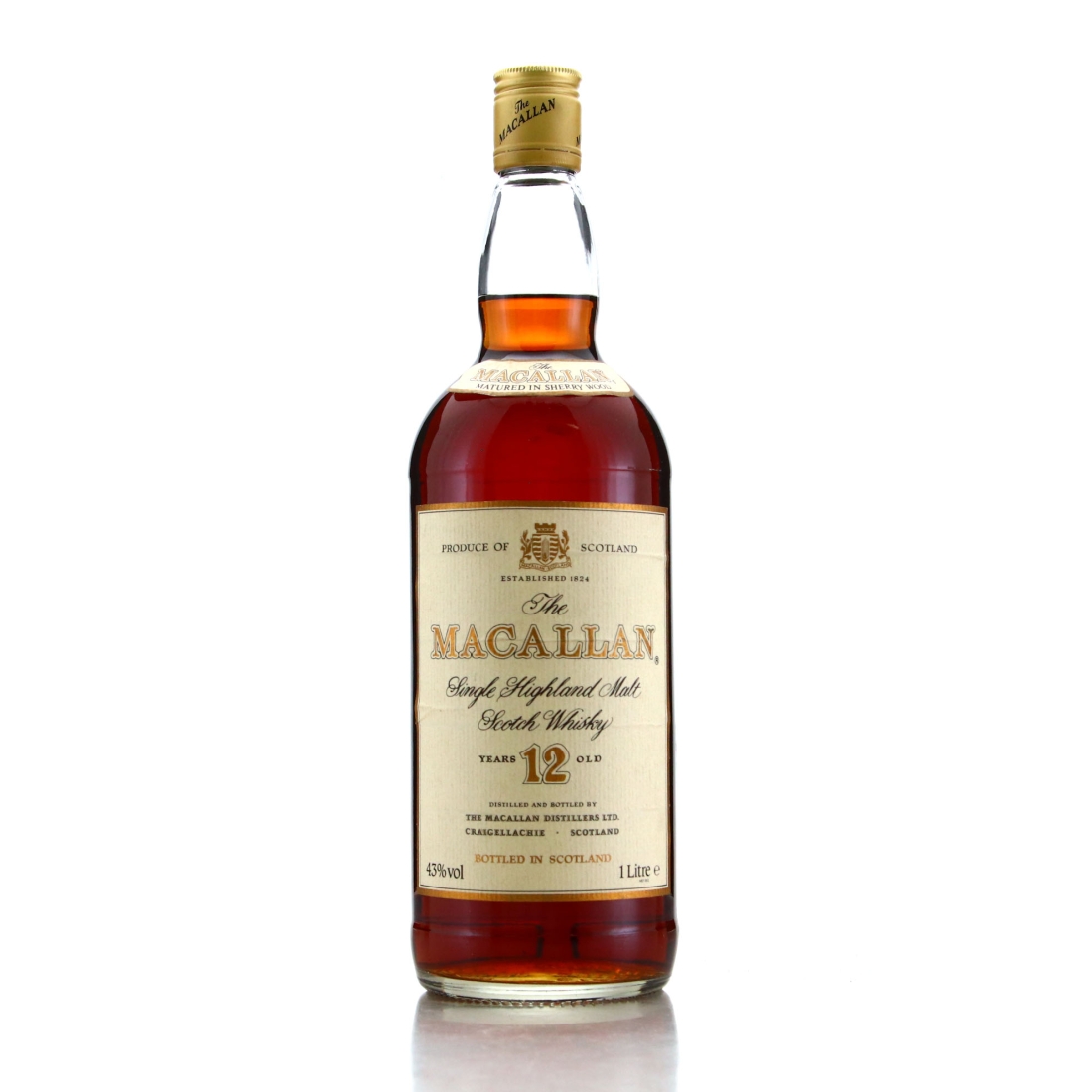 Macallan 12 Year Old 1 Litre 1980s-90s