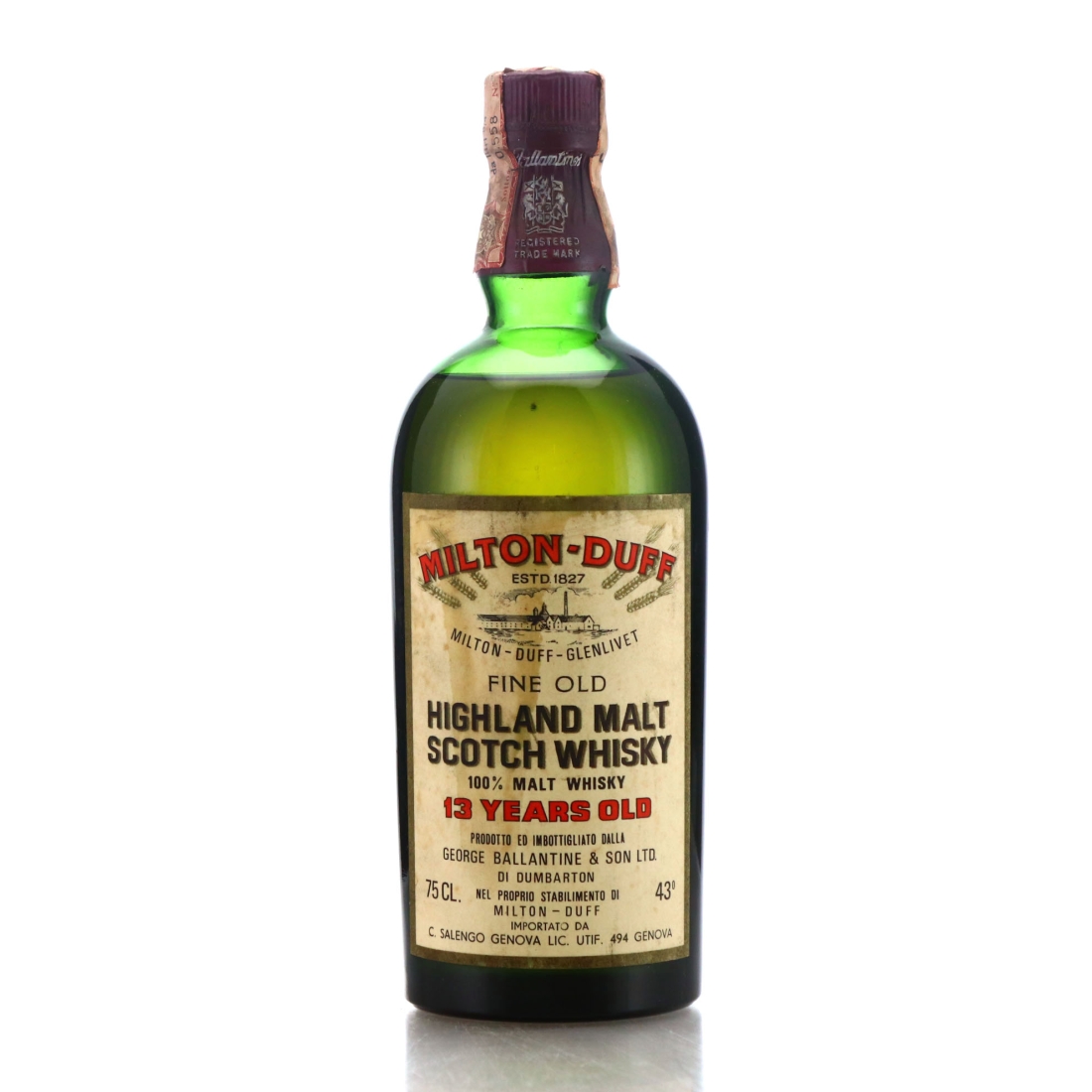Miltonduff 13 Year Old 1960s / Salengo Import - Leaking