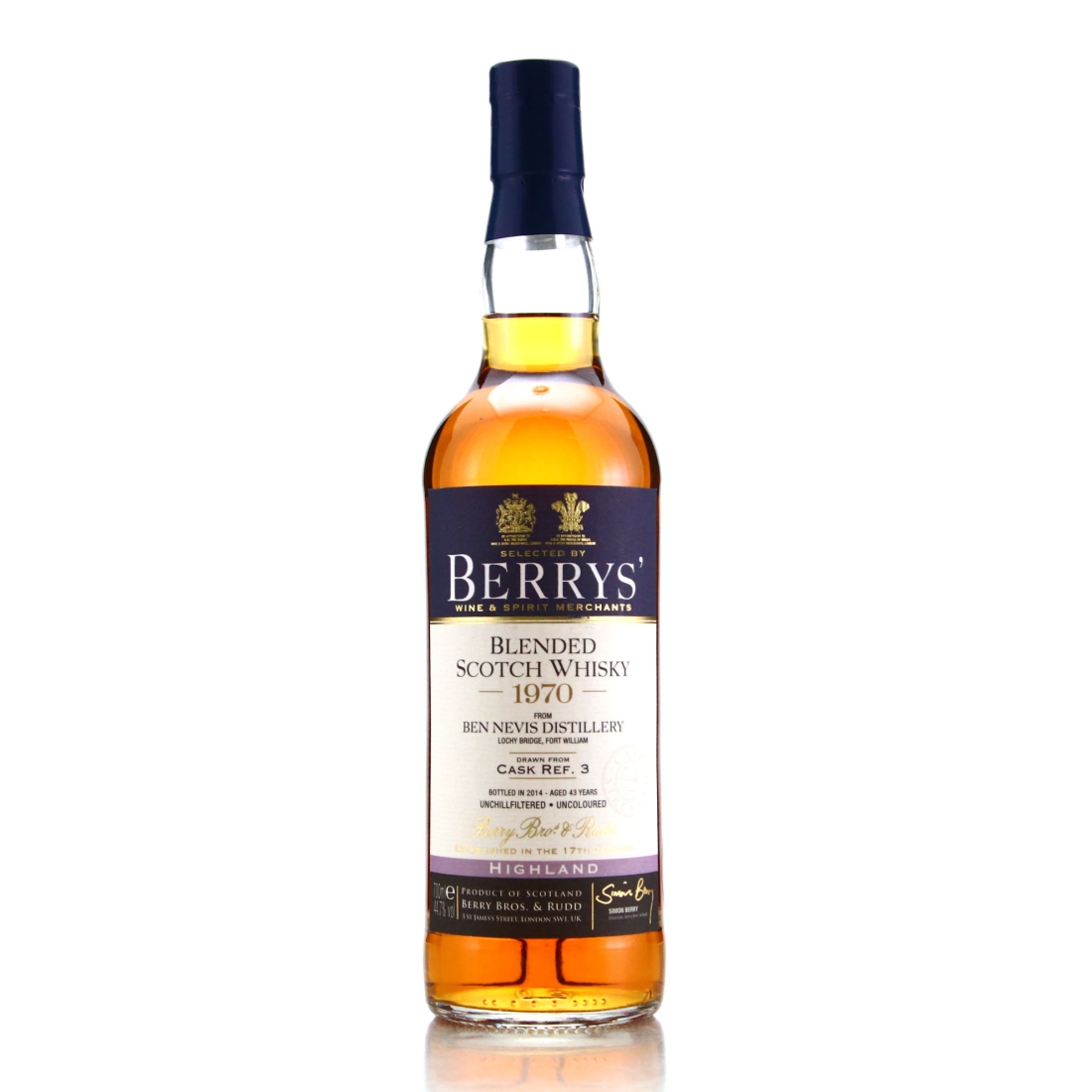Ben Nevis 1970 Berry Brothers and Rudd 43 Year Old