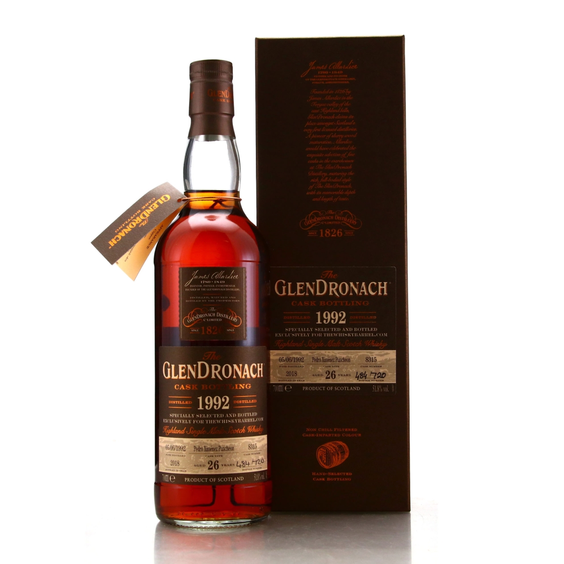 Glendronach 1992 Single PX Cask 26 Year Old #8315 / TWB