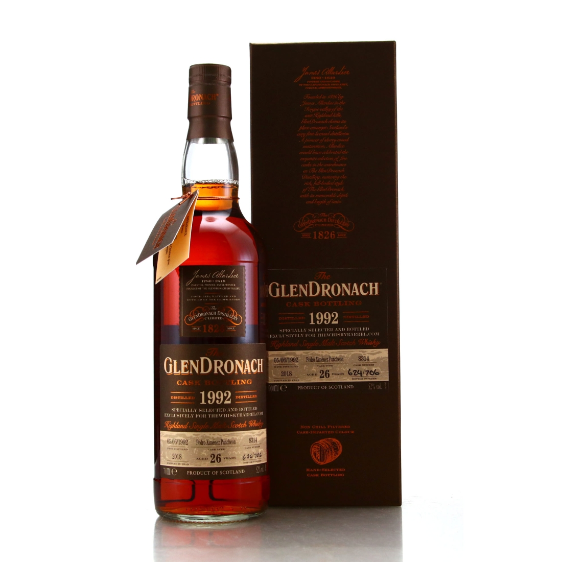 Glendronach 1992 Single PX Cask 26 Year Old #8314 / TWB
