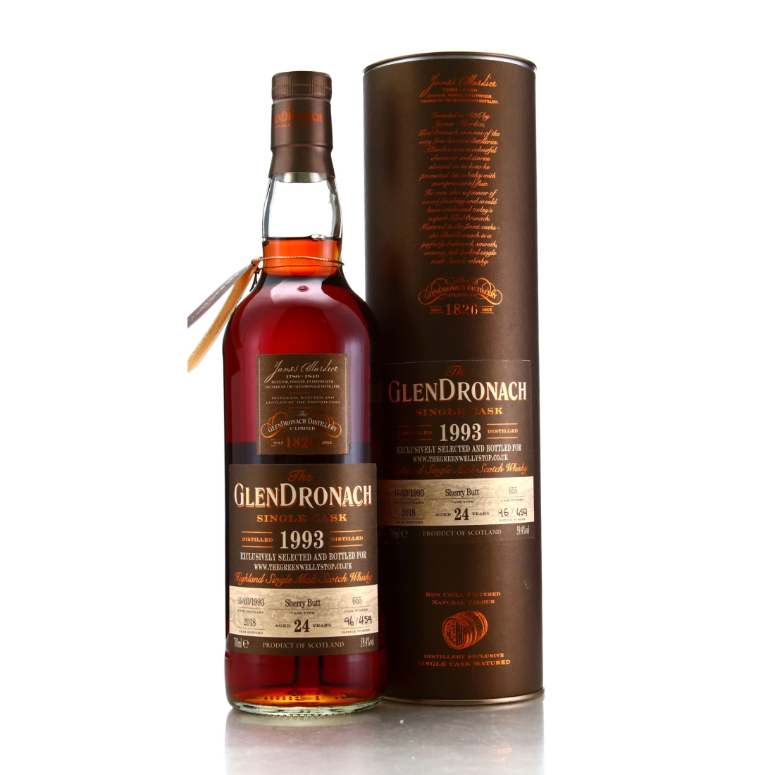Glendronach 1993 Single Sherry Cask 24 Year Old #655 / The Green Welly Stop