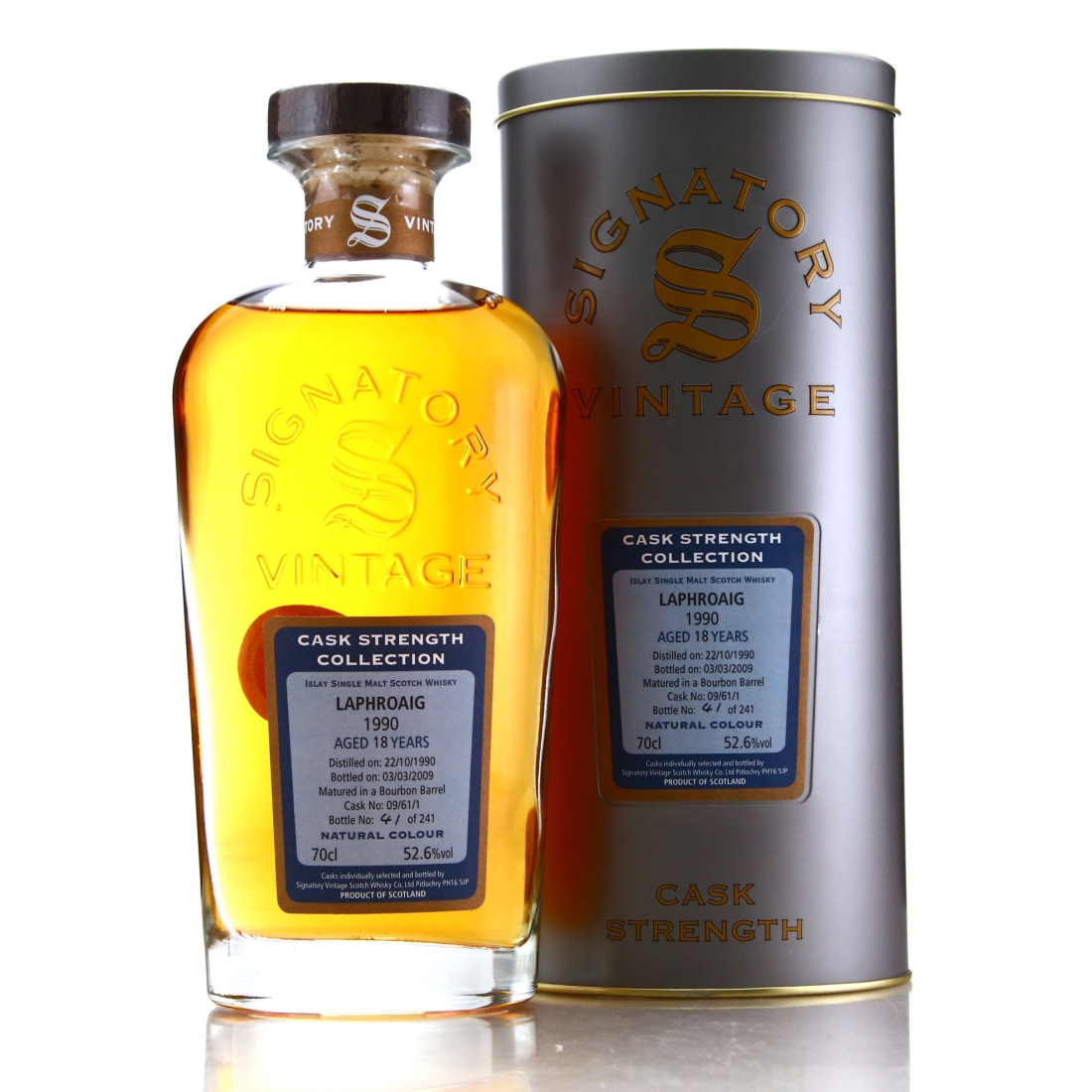 Laphroaig 1990 Signatory Vintage 18 Year Old Cask Strength