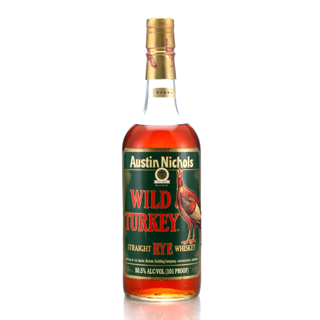 Wild Turkey 101 Proof Kentucky Straight Rye 1990