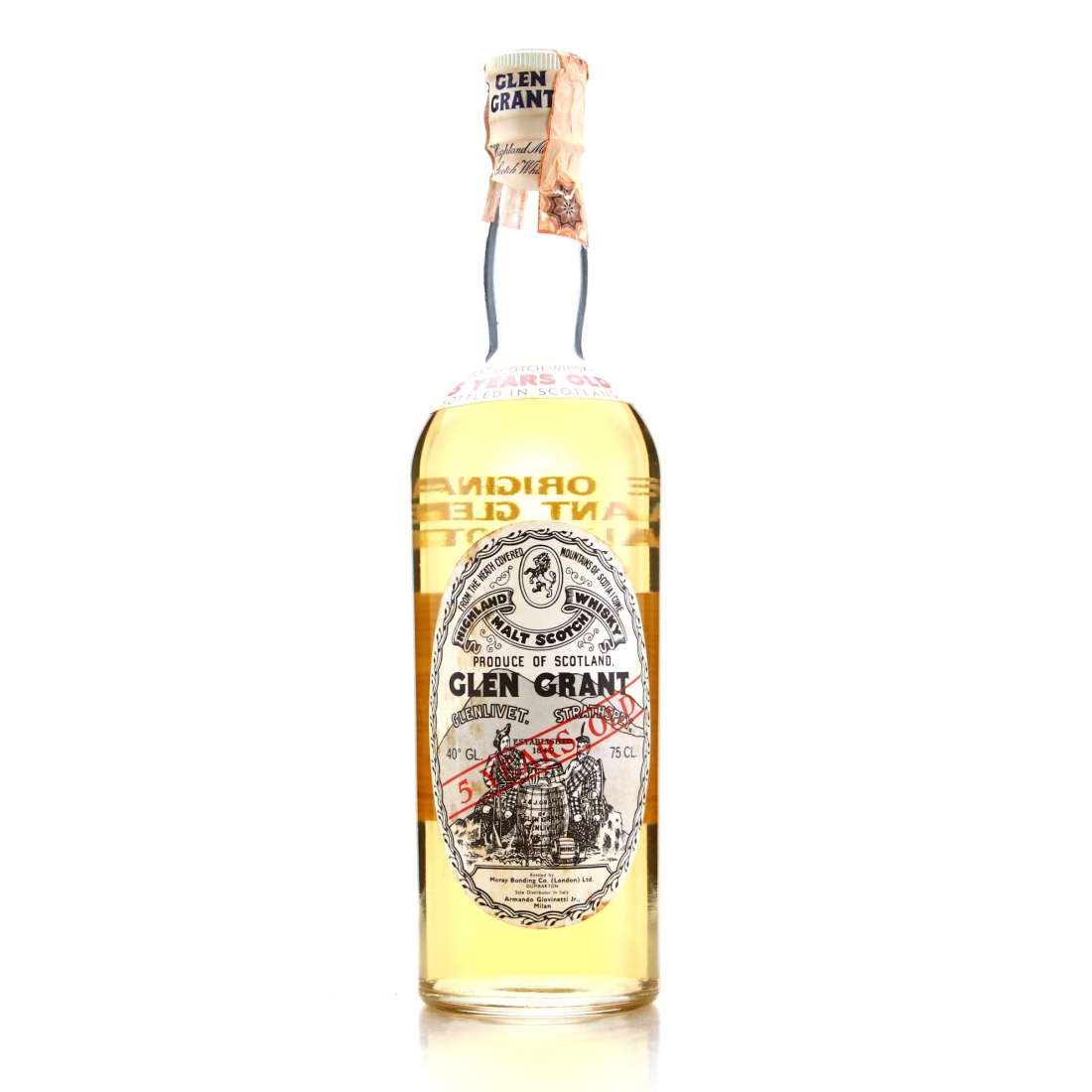 Glen Grant 5 Year Old Moray Bonding Co 1960s / Giovinetti Import
