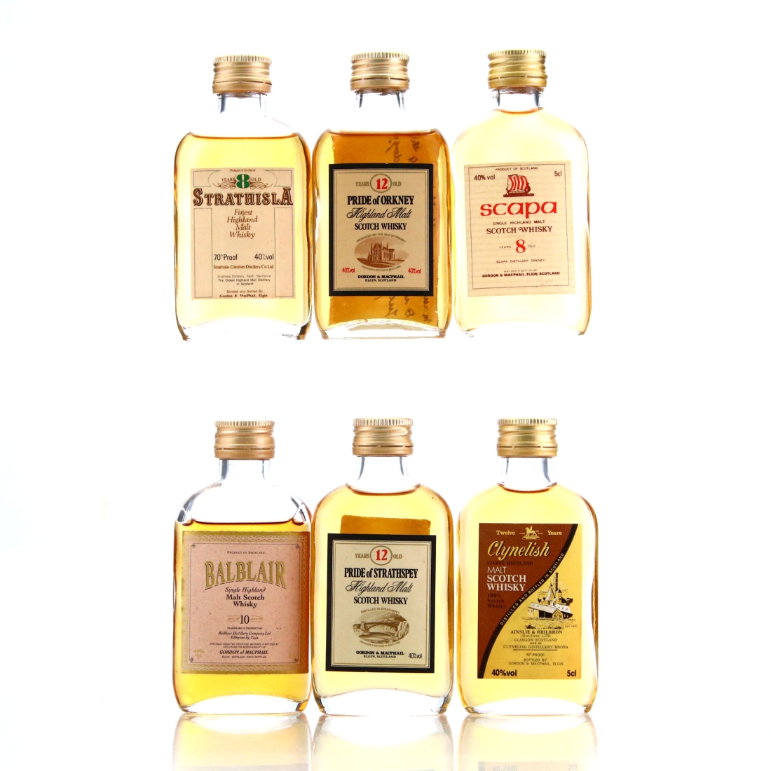 Gordon and MacPhail Miniature 1980s x 6 / includes Clynelish Ainslie and Heilbron