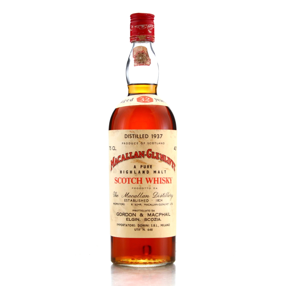Macallan 1937 Gordon and MacPhail 32 Year Old / Donini Import