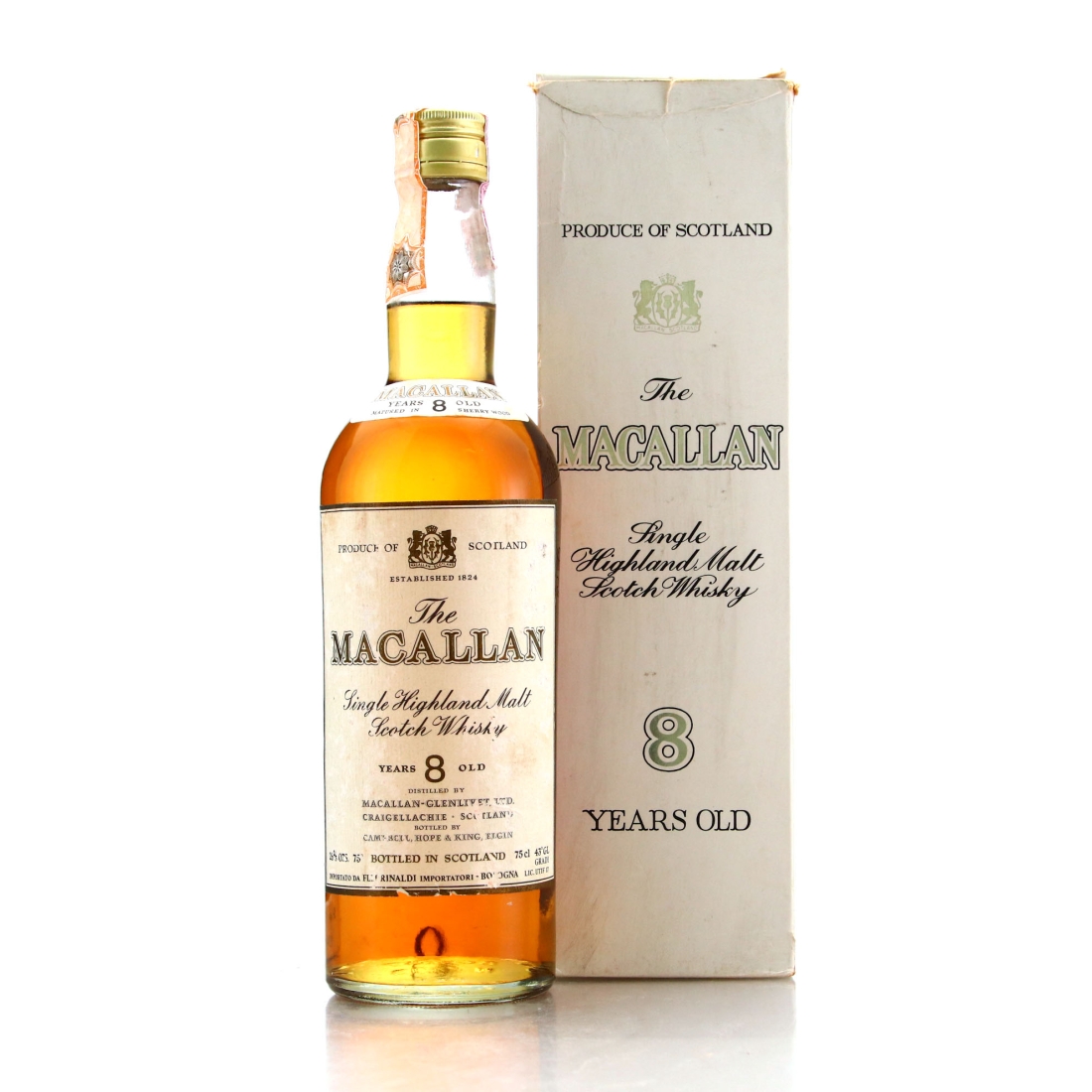 Macallan 8 Year Old Campbell, Hope and King early 1970s / Rinaldi Import