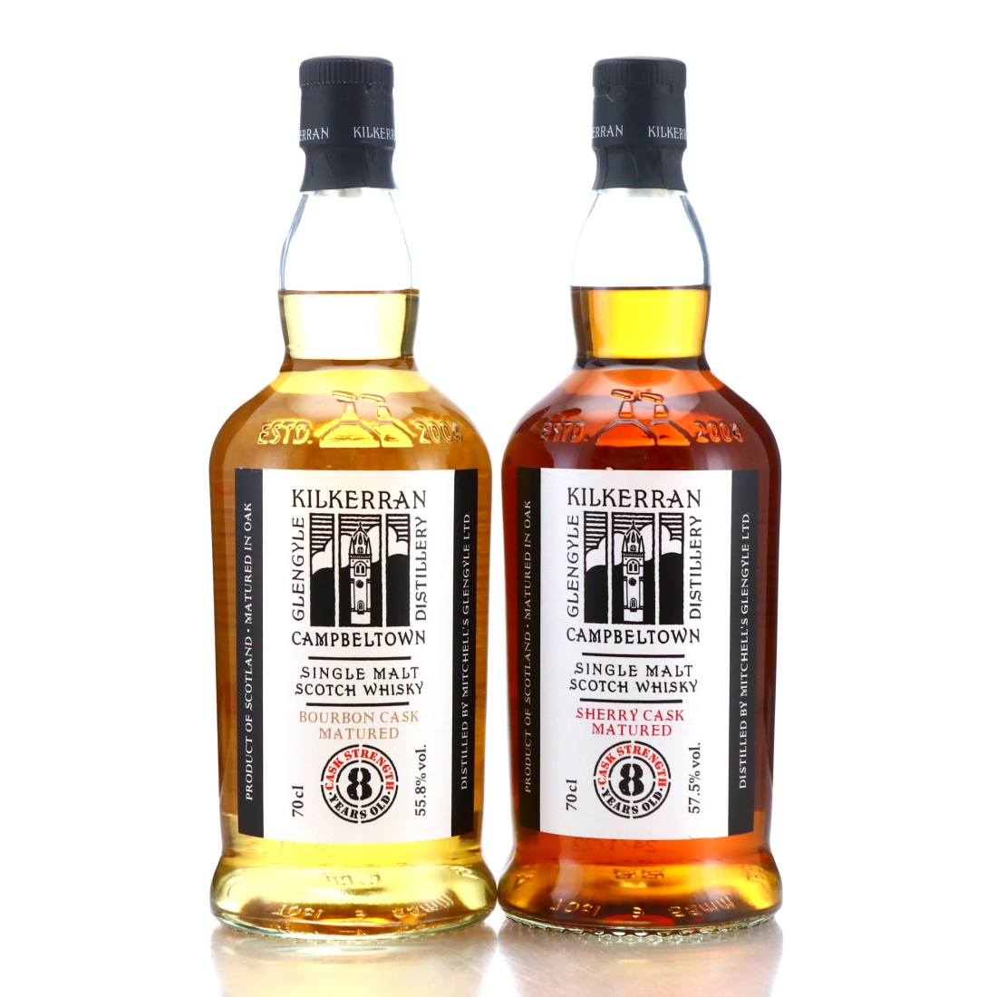 Kilkerran 8 Year Old Cask Strength 2022 & 2023 2 x 70cl