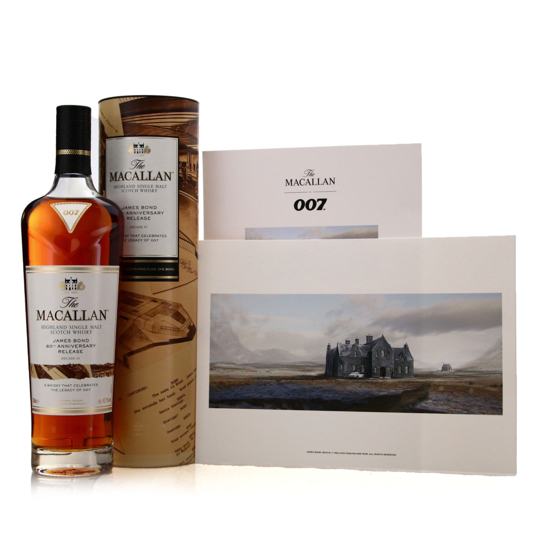 Macallan James Bond 60th Anniversary Release  / Decade 4 with Print