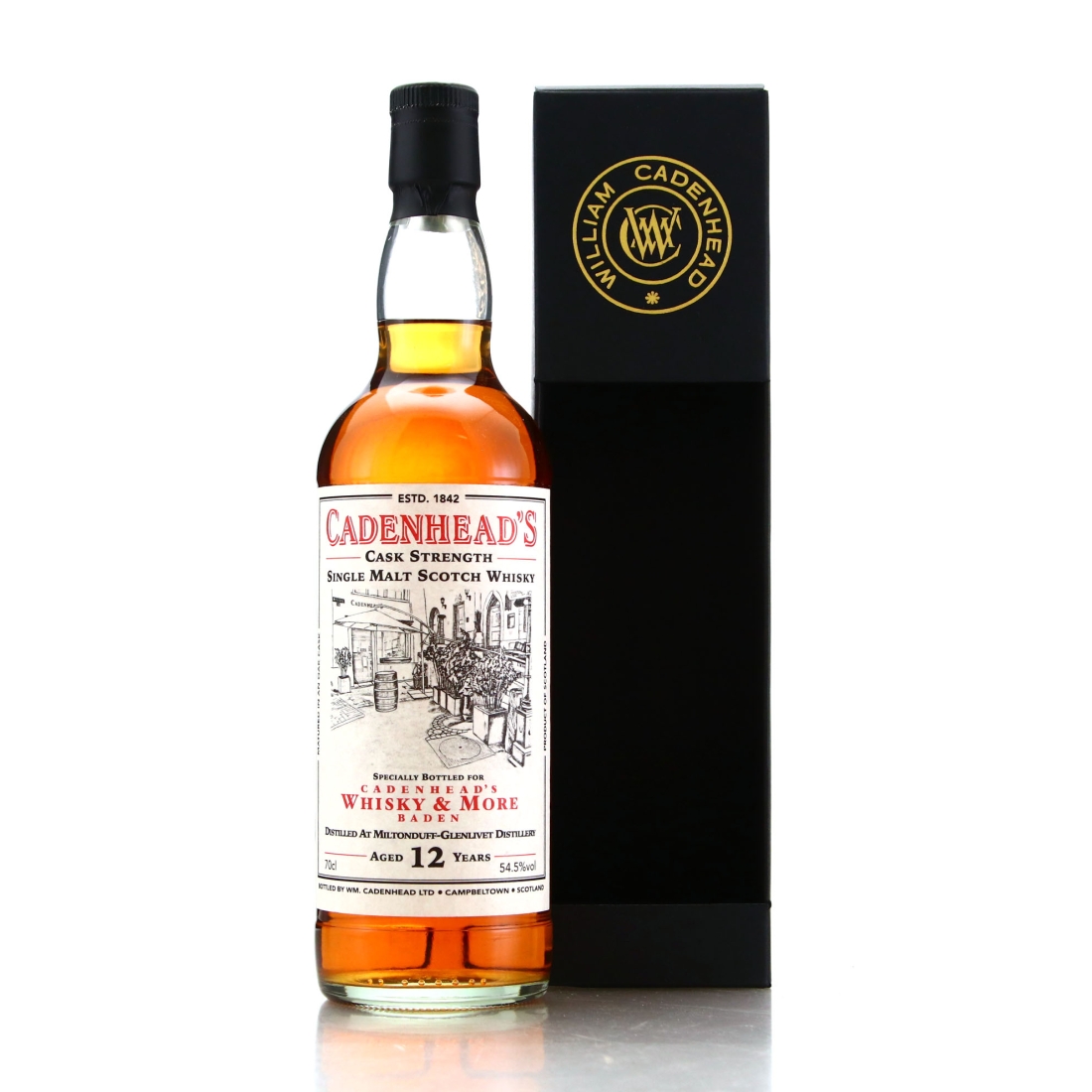 Miltonduff 2008 Cadenhead's 12 Year Old / Baden Shop