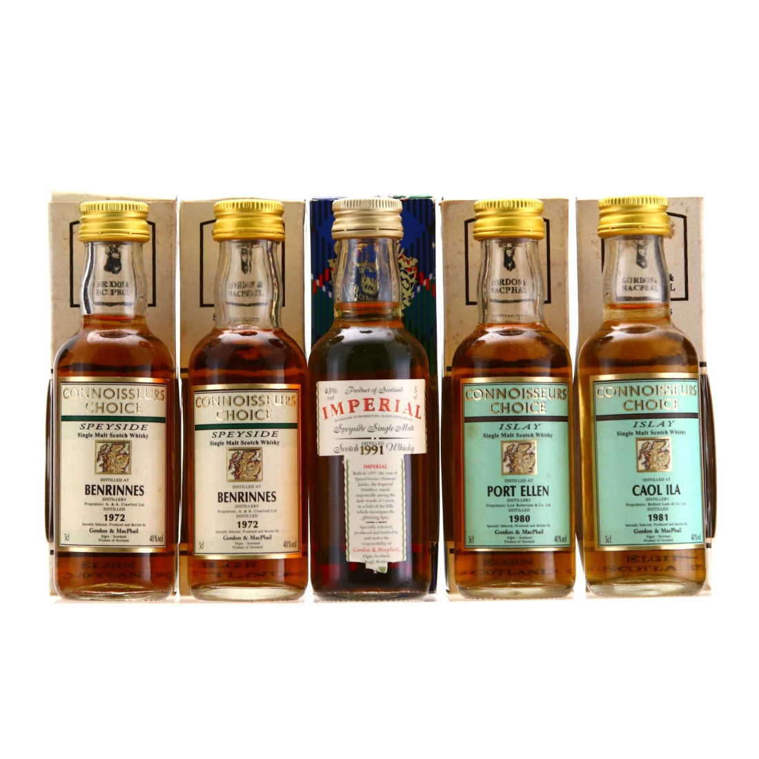 Gordon and MacPhail Miniature x 5 / includes Port Ellen