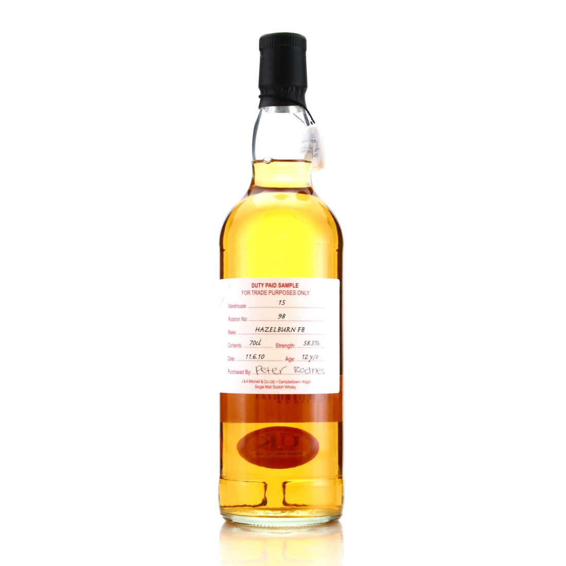 Hazelburn 2010 Duty Paid Sample 12 Year Old