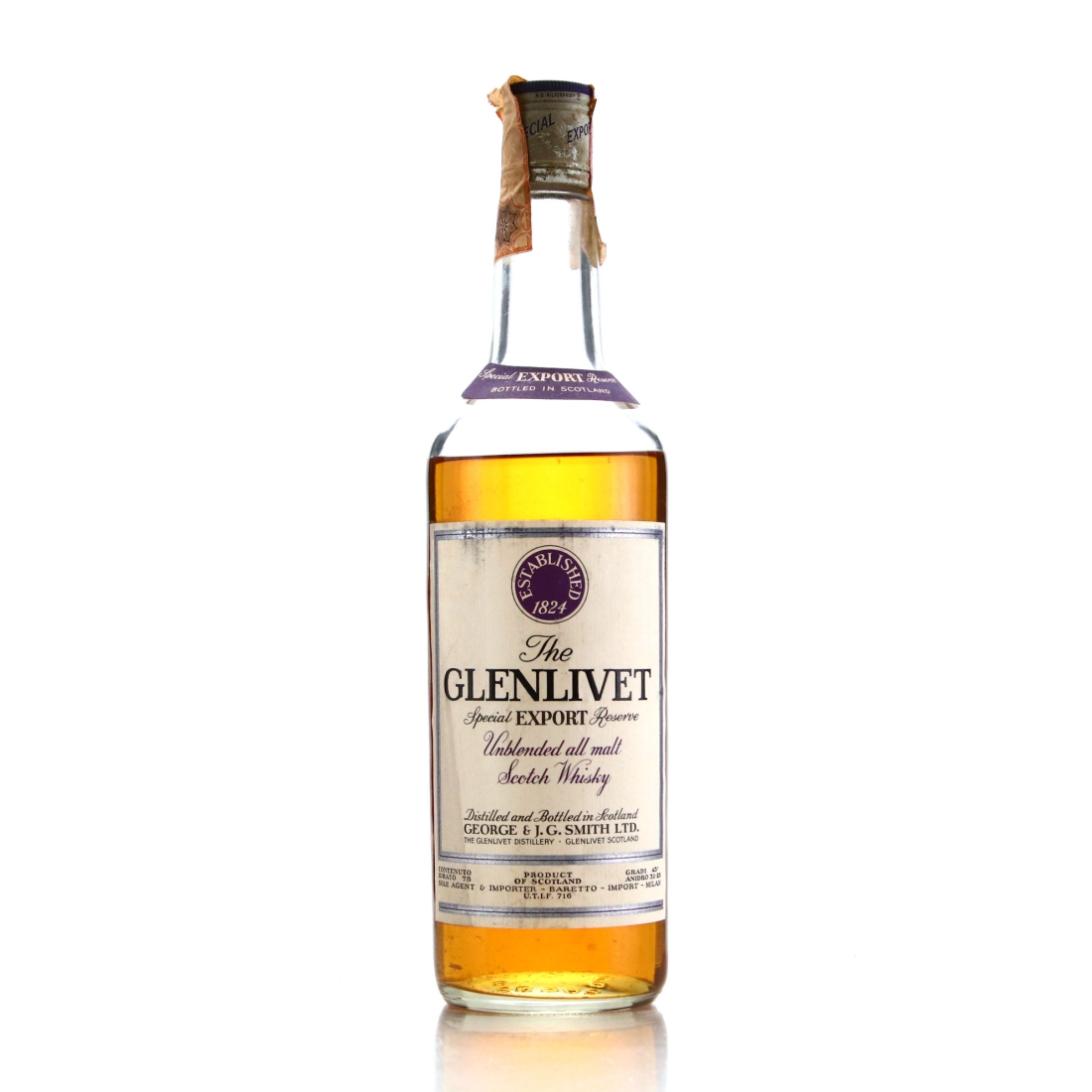 Glenlivet Special Export Reserve 1960s / Baretto Import