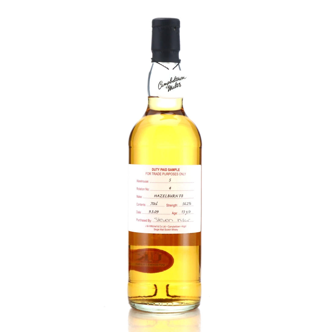 Hazelburn 2009 Duty Paid Sample 13 Year Old