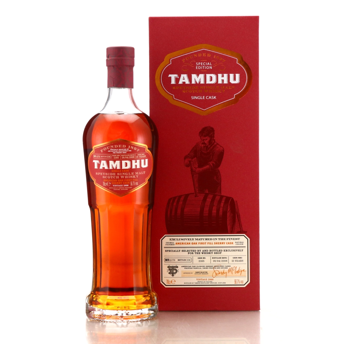 Tamdhu 2006 Single Sherry Cask #2165 15 Year Old