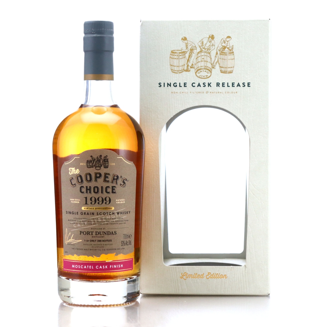 Port Dundas 1999 Cooper's Choice 20 Year Old Moscatel Cask Finish