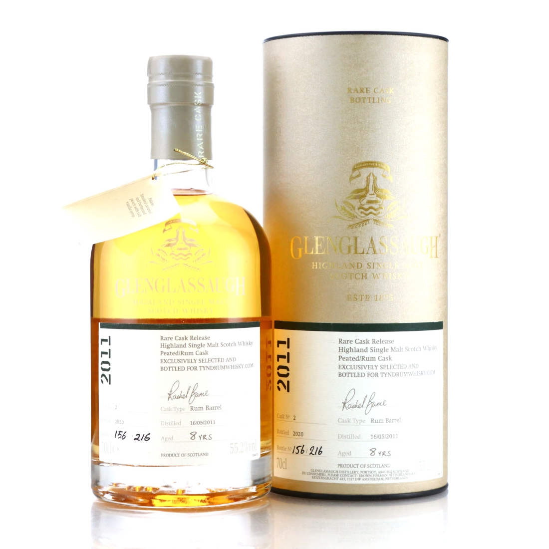 Glenglassaugh 2011 Peated Single Rum Cask 8 Year Old #2 / Tyndrum Whisky