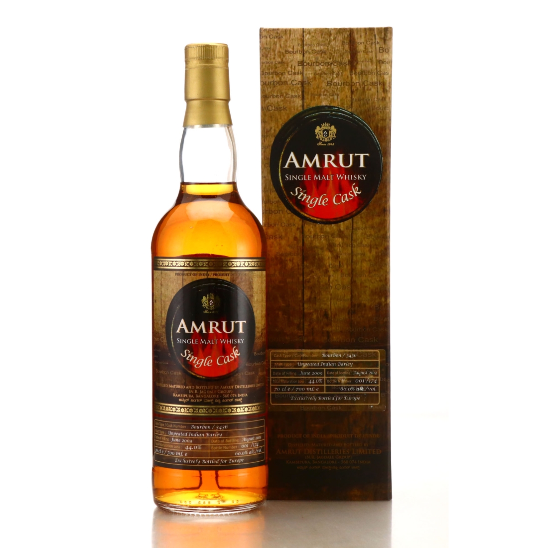 Amrut 2009 Single Bourbon Cask #3436 / Europe