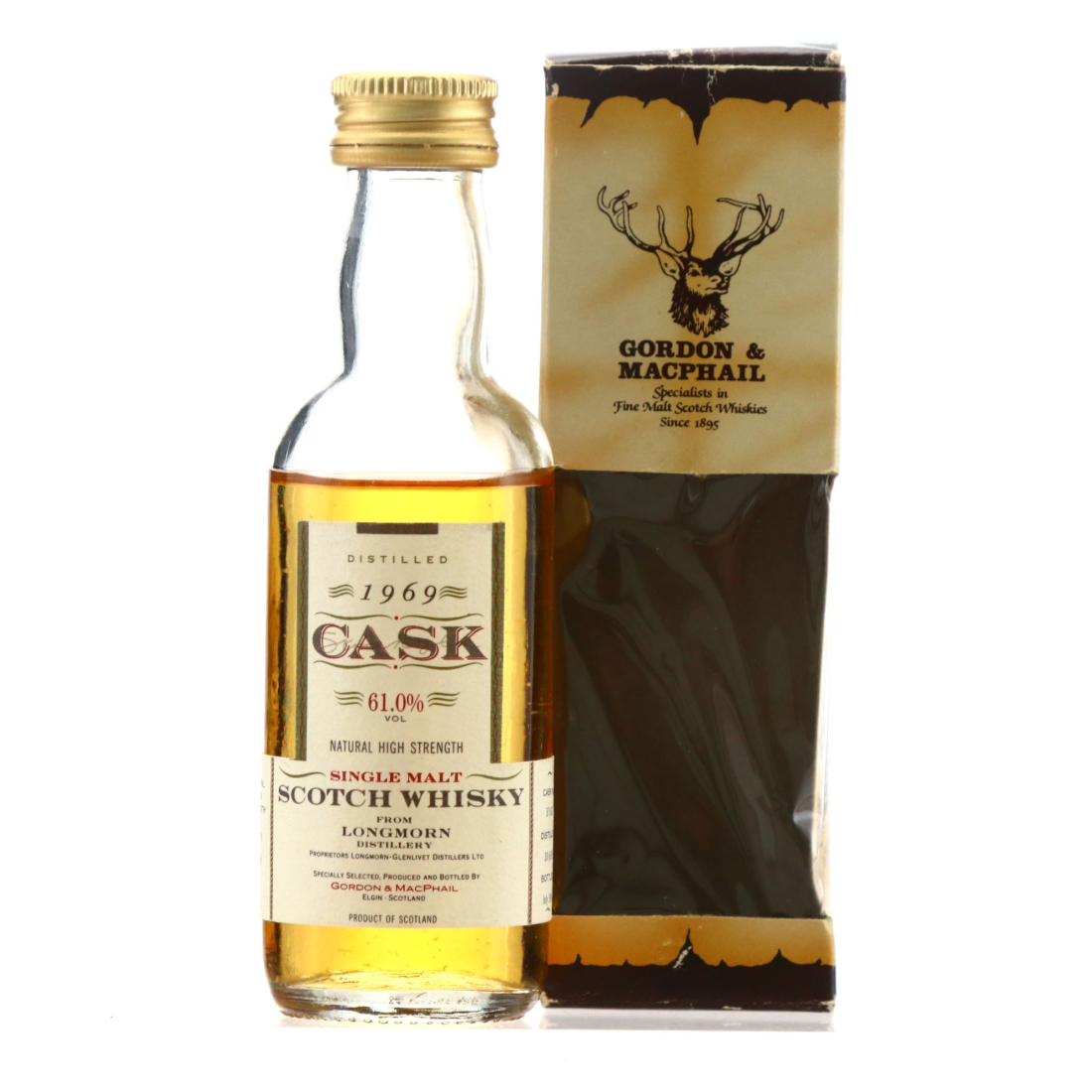 Longmorn 1969 Gordon and MacPhail Cask Strength Miniature