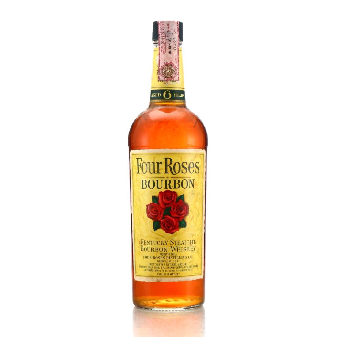 Four Roses 6 Year Old Kentucky Straight Bourbon 1974 / Cedal Import
