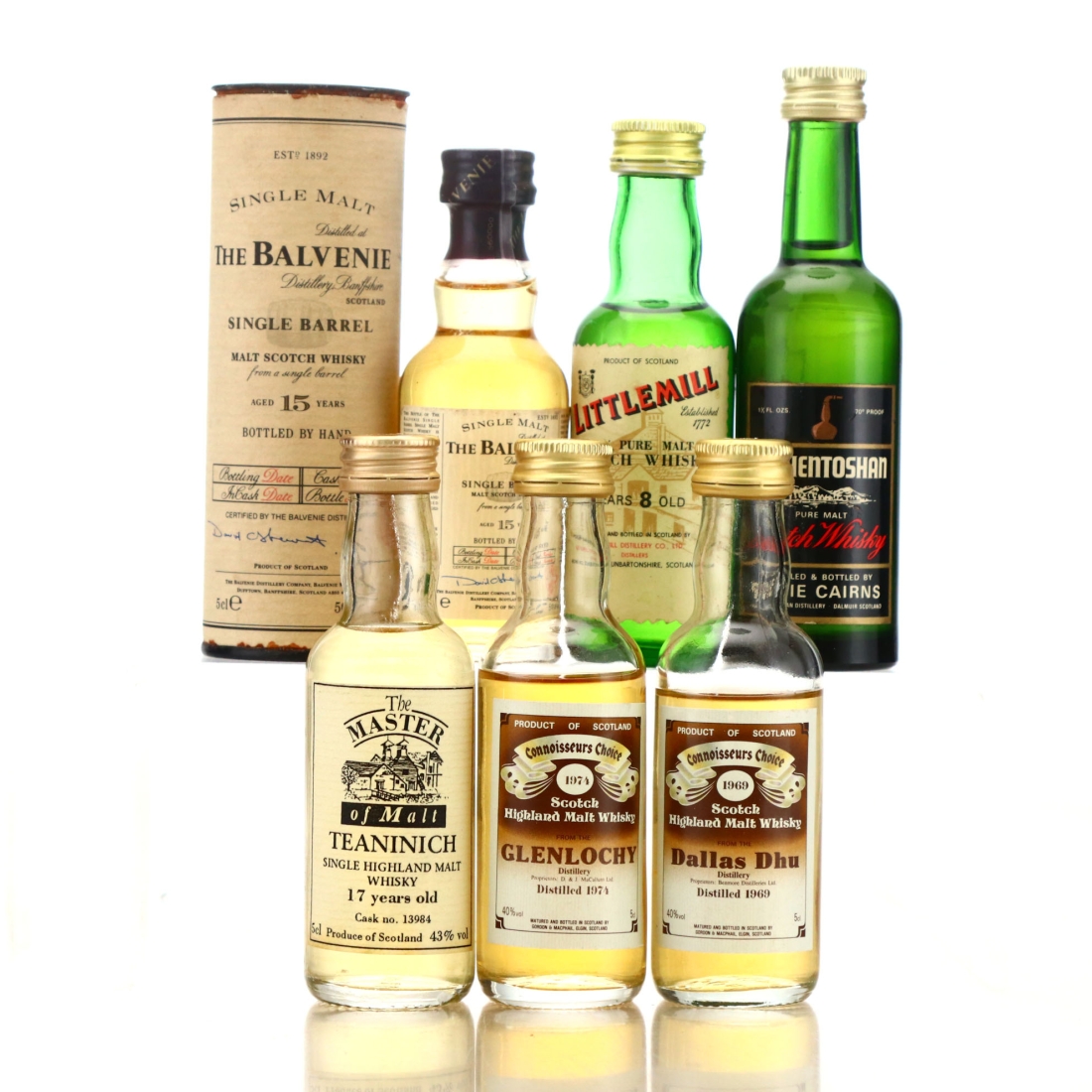Single Malt Miniatures x 6 / includes Closed Distilleries