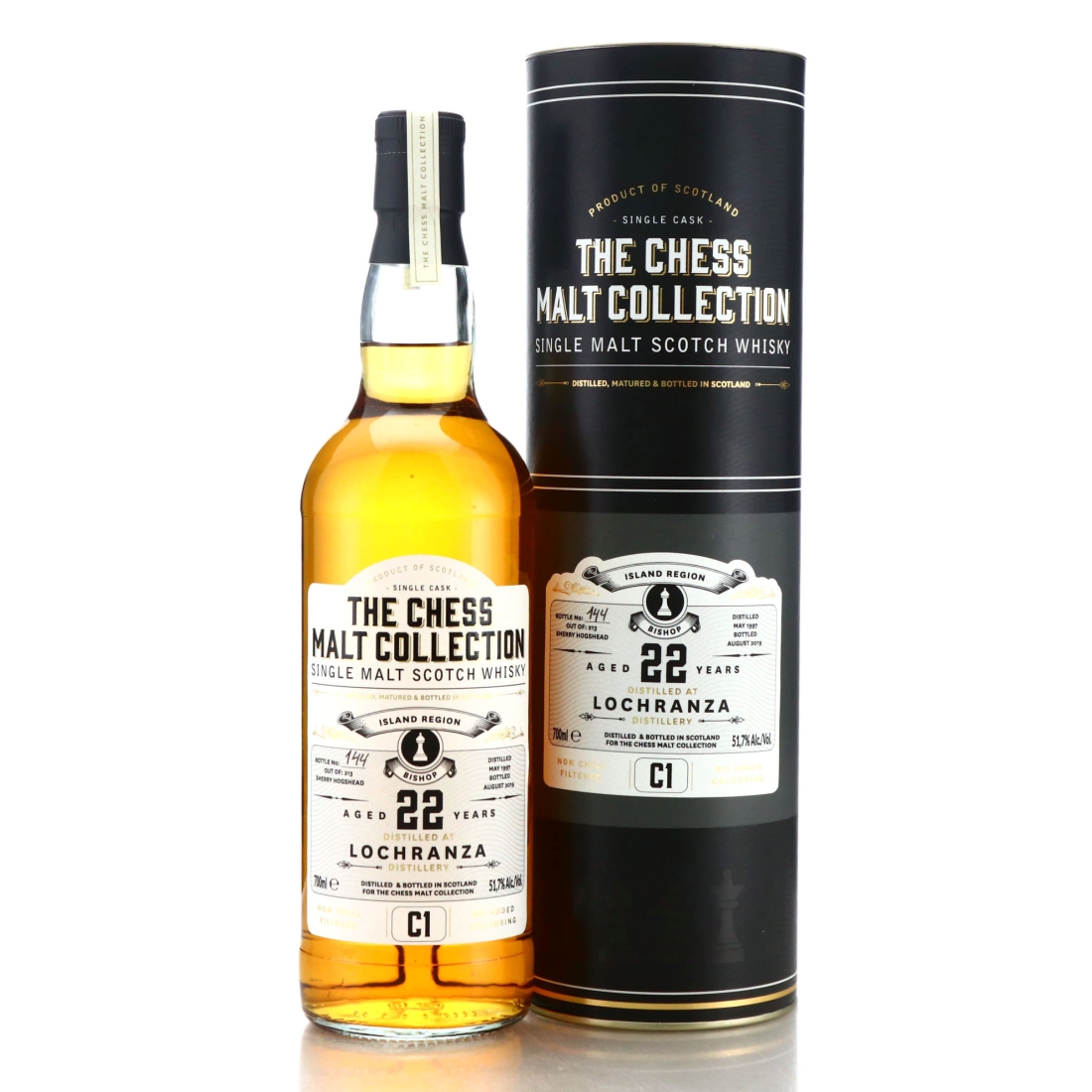 Arran 1997 Chess Malt Collection 22 Year Old / C1 White Bishop