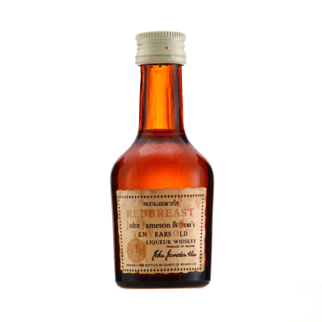 John Jameson and Son's Redbreast 12 Year Old Miniature 1960s / Gilbey's
