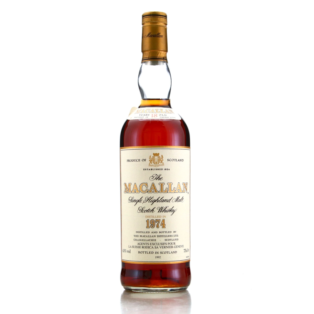 Macallan 1974 18 Year Old / La Suisse Rodica Import